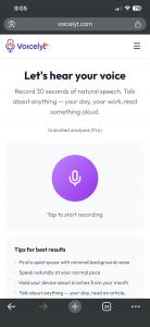 Get your free voice score