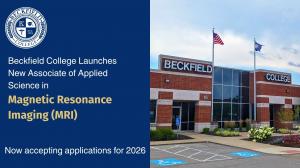 Beckfield College announces its new Associate of Applied Science in Magnetic Resonance Imaging program, now accepting applications for Fall 2026.
