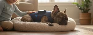 Dog healing comfortably at home with RxActuator