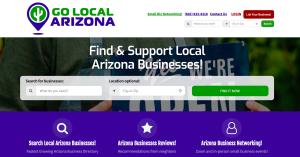 Screenshot of Go Local Arizona website