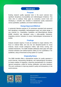 02 Quality Appraisal Tools for Quantitative, Qualitative, and Mixed-Methods Studies: A Review and a Brief New Checklist
