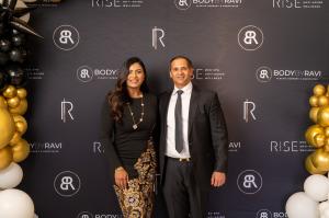 Dr. Ravi Somayazula, MD, and Dr. Swapna Gopathi at Body By Ravi Plastic Surgery & Aesthetics Grand Opening