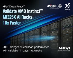 XPerf ClusterReady™ Validate AMD Instinct™ MI325X AI Racks 10x Faster. 20% Stronger AI workload performance with validation in days, not weeks