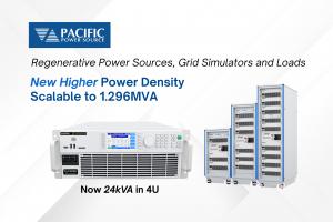 High Power Density Regenerative AC & DC Power Sources, Grid Simulators and Loads