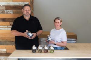 Clarity Distilling Company founders George White and Stephanie Downer