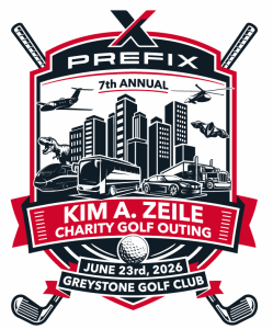 This logo is for the 7th Annual Charity Golf Outing that honors Prefix Founder, Kim A. Zeile.