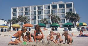 Family on the beach.