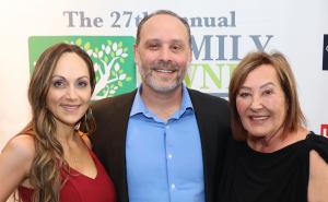 Aeronet Worldwide CEO Mark Pereira with his wife Trisha Pereira and Chairwoman Diana Pereira