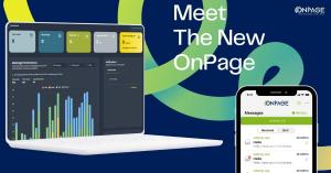 An image of the updated enetrprise management console dashboard tab alongside OnPage's mobile-first phone app for critical alerting and paging.