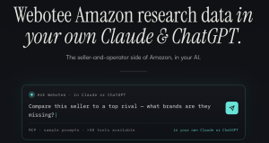 Webotee Amazon research data in your own Claude & ChatGPT.