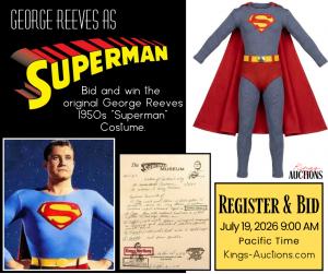 George Reeves Superman on-screen costume and COA