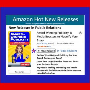 The new “Award-Winning Publicity” book became the Number 1 New Release in Public Relations on Amazon on June 14, 2026.