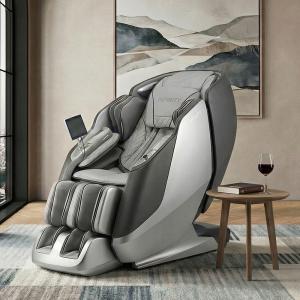 Massage chair in gray on a living space