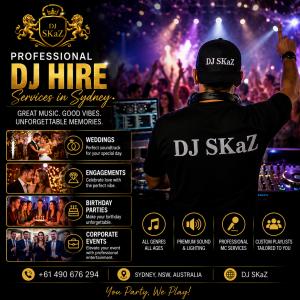 DJ hire services in sydney for Weddings, Engagements, birthday and Corporate party