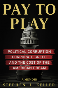 The image features the book cover for Pay to Play