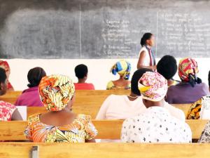 Women artisans in Rwanda learn entrepreneurship, business planning, and financial management during a women’s empowerment workshop supported by the Francine A. LeFrak Foundation, Same Sky Foundation, and Indego Africa.