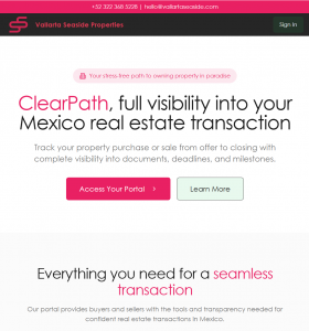 ClearPath Customer Portal Screen