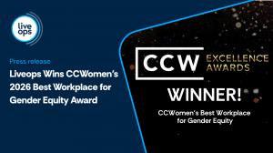Liveops Wins CCWomen’s 2026 Best Workplace for Gender Equity Award, Recognizing a Workforce Model Built on Flexibility and Opportunity