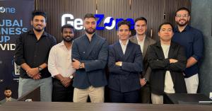 GenZone team with founders Kevin McKenzie and Shayan Nasiri at the company's Dubai headquarters.