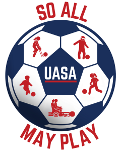 Blue and REd with Soccer ball