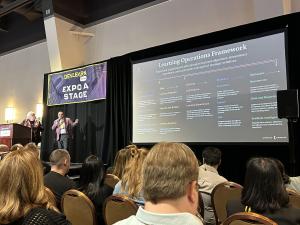 Ryan Austin, Cognota CEO, presenting the Cognota LearnOps Framework