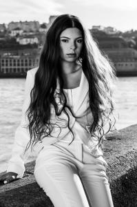 Tatiana Dinis Model during the official press photoshoot in Porto, celebrating her growing international fashion career.