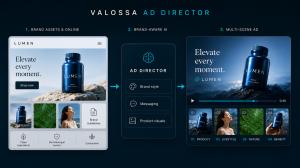 a graph depicting brand assets for cosmetics product turning into multi-scene video ad through Ad Director AI software