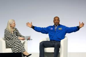 Baroness Philippa Stroud with Victor Glover
