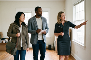 An Exclusive Buyer Agent Giving A Private Showing to a Homebuyer