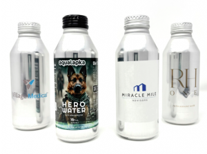 labeled bottled water