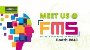 Logos of FMS and MEMPHIS electronic with booth number 840