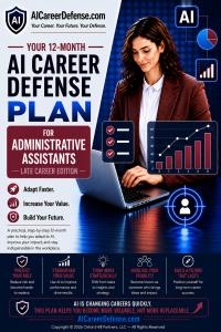 12 month personal AI career defense plan for late career administrative assistants