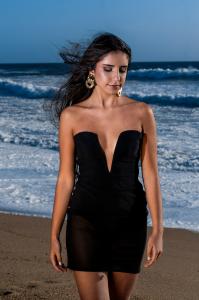 Maria Madalena Model during the official beach photoshoot for her press release at Praia da Madalena!