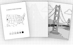 America Monochrome Color by Number: 50 States Coloring Book pic 3
