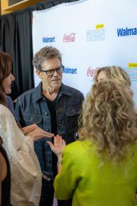 Kevin Bacon, Kyra Sedgwick, and Geena Davis on the red carpet during Opening Night of the 2026 Bentonville Film Festival in Bentonville, Arkansas.  Photo by Brian Weaver | @meredithcorningpr