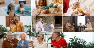 50+ travelers enjoying hotel facilities