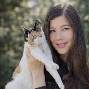 Dr. Germaine Germundson, at her practice of in home pet euthanasia in Carlsbad, CA