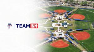 Photo of large youth baseball complex with multiple fields and USA Prime and TeamInn logos overlayed