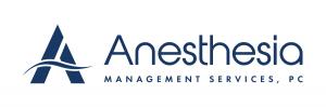 Anesthesia Management Services, PC logo in dark blue on a white background