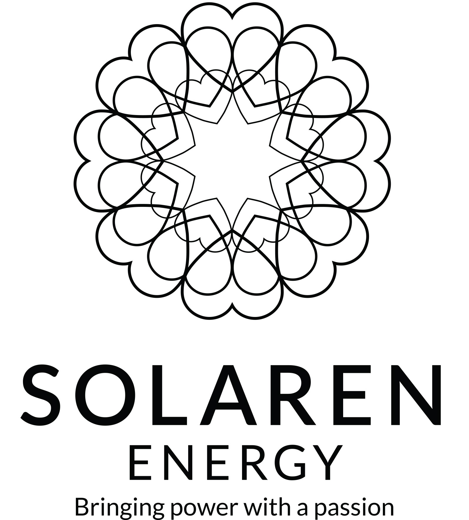 Black and white Solaren Renewable Energy Solutions Corp. logo representing professional solar energy solutions in the Philippines.