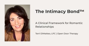 Terri DiMatteo LPC, New Jersey couples therapist and creator of The Intimacy Bond™ clinical framework for romantic relationships.