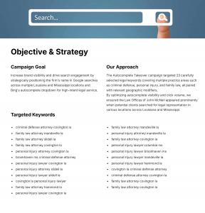 Law Offices of John McNeil - Growth Objectives & Strategy