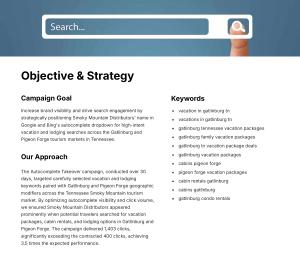 Smoky Mountain Distributors - Growth Objective & Strategy