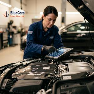 One of our Technicians performing a 72 point inspection