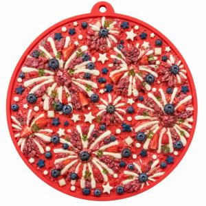 Use eMats filled with treats to help calm fido, provide mental stimulation, and a happy distraction from the fireworks.