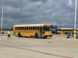 Shaina Martin competing during the NSTA School Bus  Driver International Safety Competition