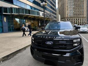 Latest Ford Expedition standing outside of a building