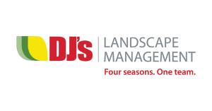 DJ's Landscape Management Logo with tagline: Four Seasons, One Team