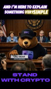 Crypto Bear California Congress Ms. NFTy Stand With Crypto