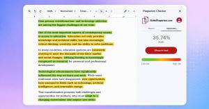 StrikePlagiarism.com Stylometry Module interface showing authorship verification and writing style analysis.